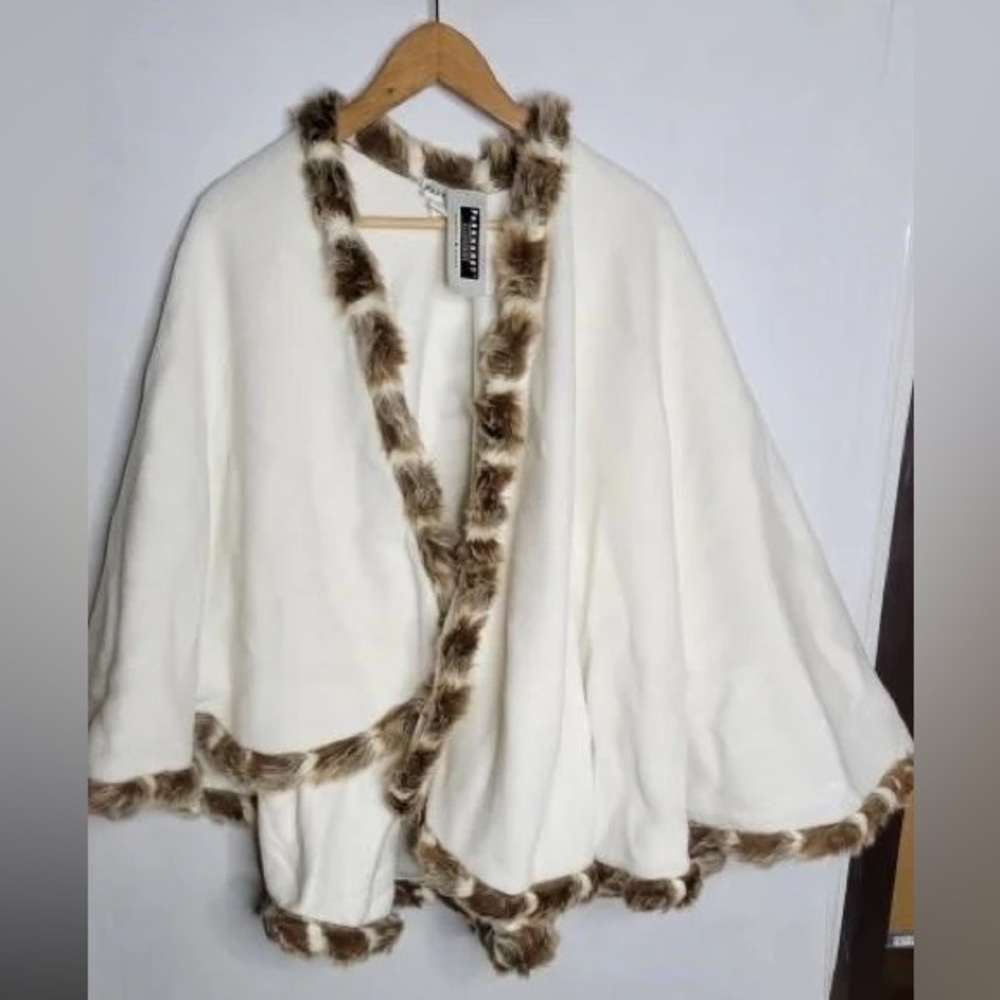 Parkhurst Faux Fur Trim Cardigan